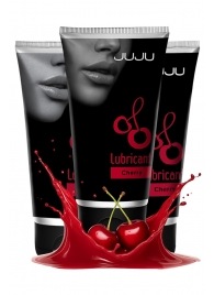 Набор из 3 съедобных лубрикантов JUJU со вкусом вишни - JuJu - купить с доставкой в Петрозаводске