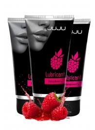 Набор из 3 съедобных лубрикантов JUJU со вкусом малины - JuJu - купить с доставкой в Петрозаводске