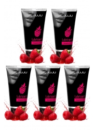 Набор из 5 съедобных лубрикантов JUJU со вкусом малины - JuJu - купить с доставкой в Петрозаводске