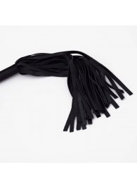 Черный кожаный флоггер - 45 см. - Crazy Handmade - купить с доставкой в Петрозаводске