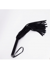 Черный кожаный флоггер - 45 см. - Crazy Handmade - купить с доставкой в Петрозаводске