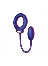 Фиолетовое эрекционное виброкольцо с анальным шариком Eclipse - ONE DC B.V. - в Петрозаводске купить с доставкой