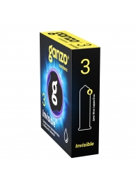 Супертонкие презервативы Ganzo Invisible - 3 шт. - Ganzo - купить с доставкой в Петрозаводске