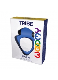 Синее эрекционное кольцо Wooomy Tribeс с вибрацией - Adrien Lastic - в Петрозаводске купить с доставкой