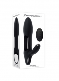 Черная насадка на пенис с вибрацией Nautilus - Zero Tolerance - в Петрозаводске купить с доставкой