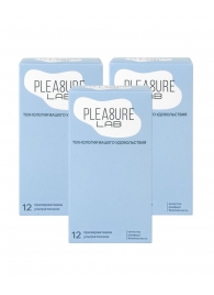 Набор из 3 упаковок ультратонких презервативов Pleasure Lab (по 12 шт.) - Pleasure Lab - купить с доставкой в Петрозаводске