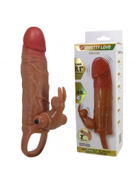 Карамельная вибронасадка с клиторальным стимулятором Osmar - 20,5 см. - Baile - в Петрозаводске купить с доставкой