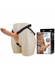 Телесный полый мужской страпон London - 16,8 см. - Baile - купить с доставкой в Петрозаводске