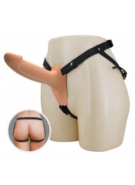 Телесный полый мужской страпон London - 16,8 см. - Baile - купить с доставкой в Петрозаводске