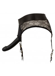 Черный женский страпон Strap-on Set: трусики и насадка - Orion - купить с доставкой в Петрозаводске