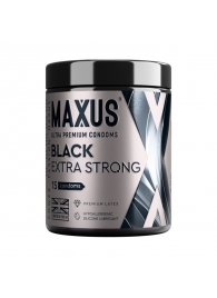 Черные утолщенные презервативы MAXUS Extra Strong с железным кейсом - 15 шт. - Maxus - купить с доставкой в Петрозаводске