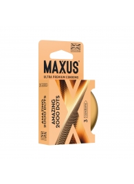 Точечные презервативы MAXUS 2000 Amazing Dots с железным кейсом - 3 шт. - Maxus - купить с доставкой в Петрозаводске