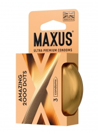 Точечные презервативы MAXUS 2000 Amazing Dots с железным кейсом - 3 шт. - Maxus - купить с доставкой в Петрозаводске