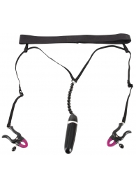 Женские вибростринги с зажимами для половых губ Spreader String with Vibrator - Orion - купить с доставкой в Петрозаводске