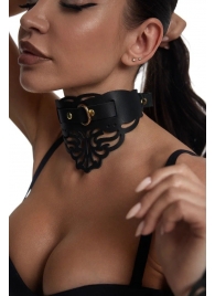 Фигурный чокер с узорами и золотистой фурнитурой - Crazy Handmade - купить с доставкой в Петрозаводске