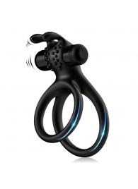 Черное эрекционное виброкольцо с подхватом мошонки Stay Hard - Boys of Toys - в Петрозаводске купить с доставкой