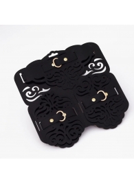 Фигурный набор для БДСМ-игр с узорами и золотистой фурнитурой - Crazy Handmade - купить с доставкой в Петрозаводске