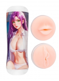 Двусторонний мастурбатор аниме - ротик и вагина - Tokyo Style - в Петрозаводске купить с доставкой