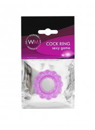 Лиловое эрекционное кольцо с 2 рядами стимулирующих шариков - Erowoman-Eroman - в Петрозаводске купить с доставкой