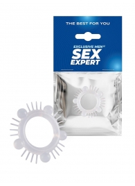 Эластичное эрекционное кольцо с шишечками и шипами - Sex Expert - в Петрозаводске купить с доставкой