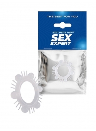 Эластичное эрекционное кольцо с шипиками и шариками - Sex Expert - в Петрозаводске купить с доставкой