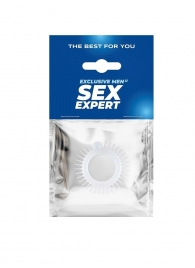 Эластичное эрекционное кольцо с шипиками и шариком - Sex Expert - в Петрозаводске купить с доставкой