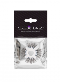 Эластичное эрекционное кольцо с черными «ресничками» - Sextaz - в Петрозаводске купить с доставкой