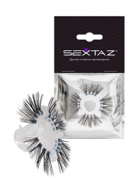 Эластичное эрекционное кольцо с черными «ресничками» - Sextaz - в Петрозаводске купить с доставкой