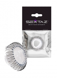 Эластичное эрекционное кольцо с длинными черными «ресничками» - Sextaz - в Петрозаводске купить с доставкой