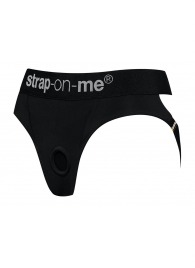 Черные трусики для насадок Heroine Lingerie Harness - size XL - Strap-on-me - купить с доставкой в Петрозаводске