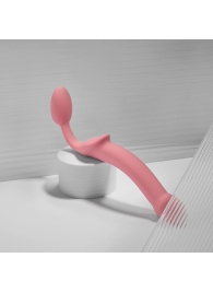 Розовый безремневой страпон Strap-on-me Semi-Realistic Bendable Strap-On size XL - Strap-on-me - купить с доставкой в Петрозаводске