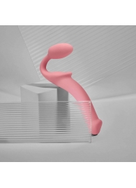 Розовый безремневой страпон Strap-on-me Semi-Realistic Bendable Strap-On size XL - Strap-on-me - купить с доставкой в Петрозаводске