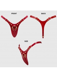 Красный пояс для фиксации насадок Strap-On-Me Leatherette Harness Fabulous - Strap-on-me - купить с доставкой в Петрозаводске