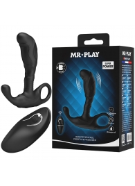 Черный изогнутый массажёр простаты с вибрацией и пультом ДУ - Baile - в Петрозаводске купить с доставкой