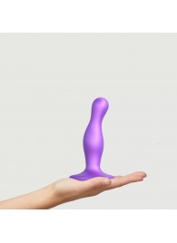 Фиолетовая насадка Strap-On-Me Dildo Plug Curvy size S - Strap-on-me - купить с доставкой в Петрозаводске