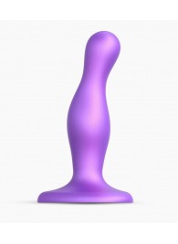 Фиолетовая насадка Strap-On-Me Dildo Plug Curvy size S - Strap-on-me - купить с доставкой в Петрозаводске