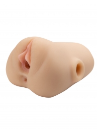 Телесный мастурбатор с вибрацией Double Pounder Vibrating Squeeze Stroker - Pipedream - в Петрозаводске купить с доставкой