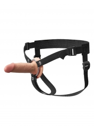 Телесный пустотелый фаллопротез 5’’ Hollow Silicone Strap-On - 14 см. - Pipedream - купить с доставкой в Петрозаводске