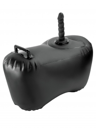 Черное надувное кресло с платформой для фиксации дилдо Body Dock Inflatable Love Seat - Pipedream - купить с доставкой в Петрозаводске