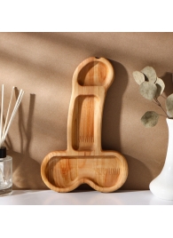 Деревянное блюдо для подачи в форме члена (25 х 16,5 х 1,7 см) - Сима-Ленд - купить с доставкой в Петрозаводске