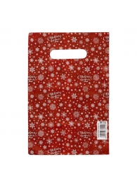 Красный подарочный новогодний пакет с вырубной ручкой (20х30 см) - Сима-Ленд - купить с доставкой в Петрозаводске