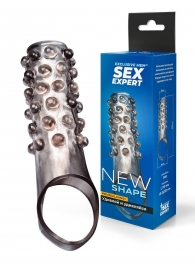 Дымчатая насадка на пенис с выпуклостями - 11 см. - Sex Expert - в Петрозаводске купить с доставкой