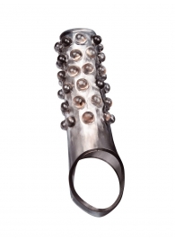 Дымчатая насадка на пенис с выпуклостями - 11 см. - Sex Expert - в Петрозаводске купить с доставкой