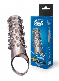 Дымчатая насадка на пенис с шипами и выпуклостями - 12 см. - Sex Expert - в Петрозаводске купить с доставкой