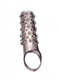 Дымчатая насадка на пенис с шипами и выпуклостями - 12 см. - Sex Expert - в Петрозаводске купить с доставкой