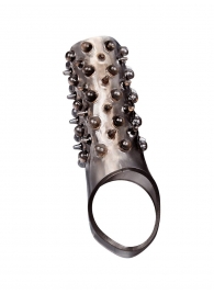 Дымчатая насадка на пенис с шипами и выпуклостями - 12,5 см. - Sex Expert - в Петрозаводске купить с доставкой