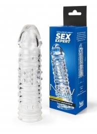 Прозрачная закрытая насадка на пенис - 17 см. - Sex Expert - в Петрозаводске купить с доставкой