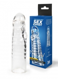 Прозрачная закрытая насадка на член - 15 см. - Sex Expert - в Петрозаводске купить с доставкой