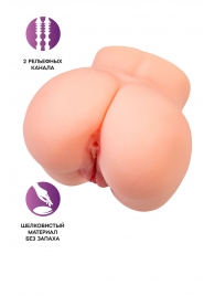 Реалистичный мастурбатор в форме попки с двумя любовными входами - No Name - в Петрозаводске купить с доставкой