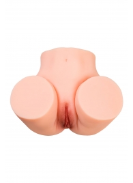 Телесный мастурбатор в форме попки с 2 любовными входами - No Name - в Петрозаводске купить с доставкой